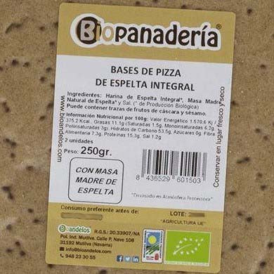Integral ecological pizza bases with natural mother mass 250g (2x125g)