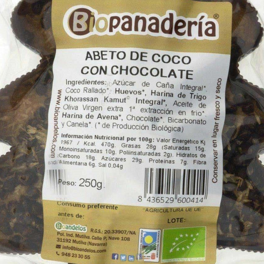 Abeto de Coco con Chocolate 250g Ecológico