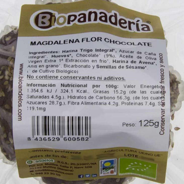 Muffin de Flor de Trigo Integral com Chocolate e Gergelim Orgânico 125g