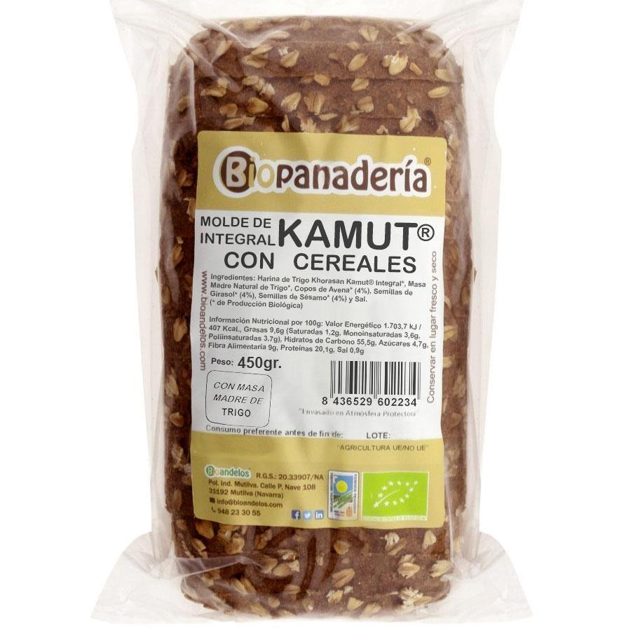 Pain de Molde de Trigo Khorasan Kamut ® Integral avec des Céréales 450g Écologiques