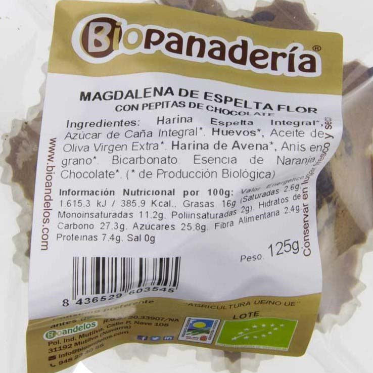 Cupcake Flor de Espelta Orgânica com Pepitas de Chocolate 125g
