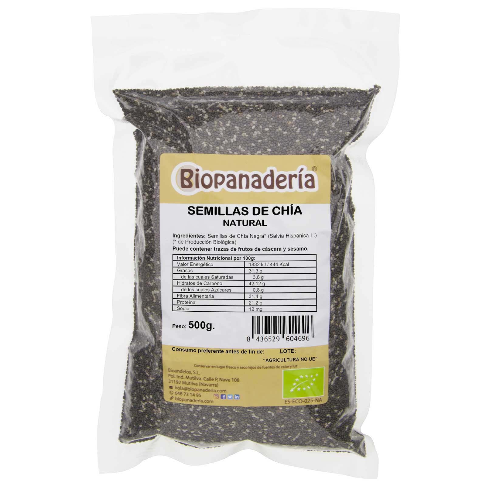 Organic Natural Chia Seeds 500g Whole Grain