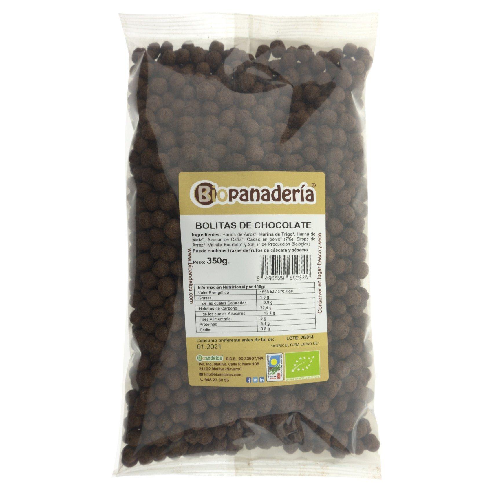 Bolitas de Chocolate Crujientes Ecológicas Cereales Bioandelos 